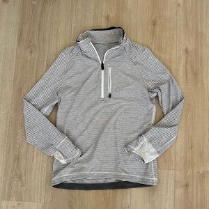 lululemon athletica Black and White Striped Hoodie